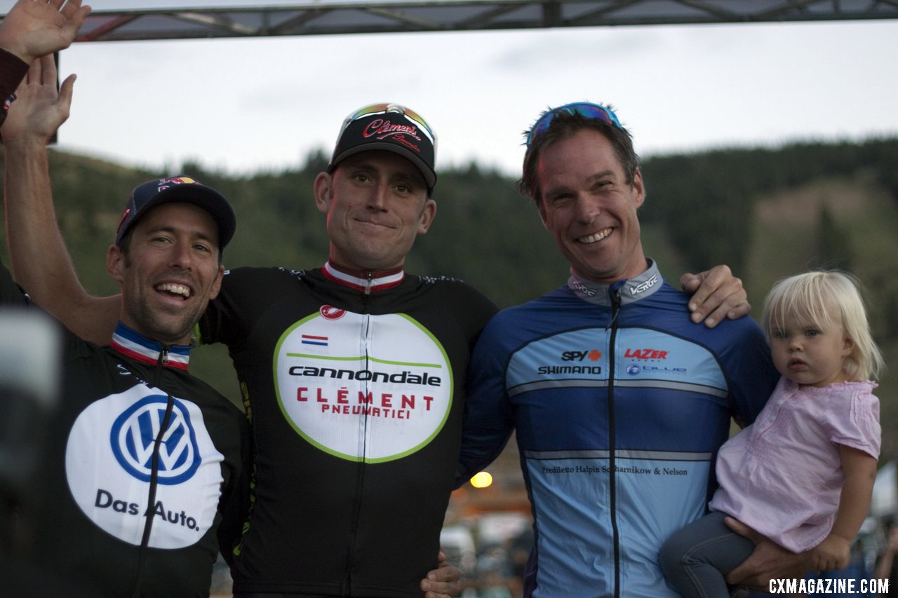 Johnson, Trebon and Page. 2012 Raleigh Midsummer Night Cyclocross Race. @Cyclocross Magazine