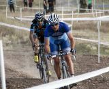 Page and Berden battle it out. 2012 Raleigh Midsummer Night Cyclocross Race. @Cyclocross Magazine