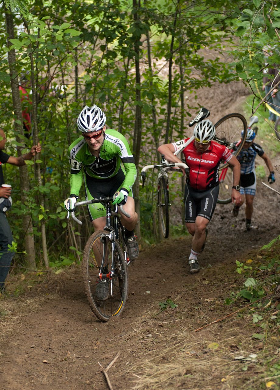 The hill proved challenging for running, riding or passing. © Karen Johanson