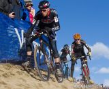 Danny Summerhill concntrates hard on keeping his inside line during the 2014 Cyclocross Nationals in  Boulder, CO