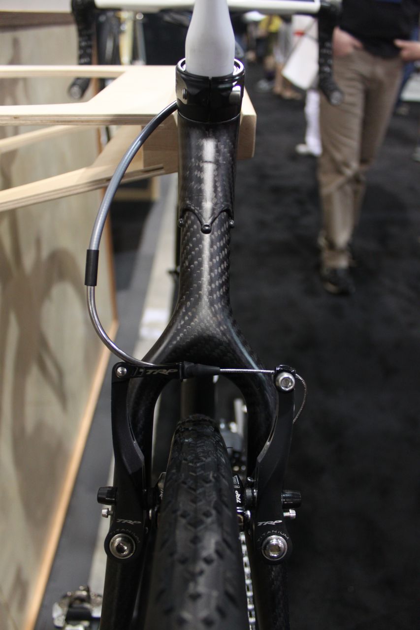 Molly uses TRP CX9 brakes.  Cyclocross @ Interbike 2010. © Cyclocross Magazine