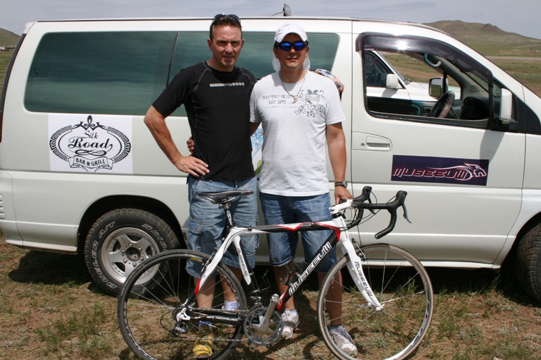 Museeuw (r) provided bikes and contacts for the new team. Photo: Courtesy Tom Lanhove