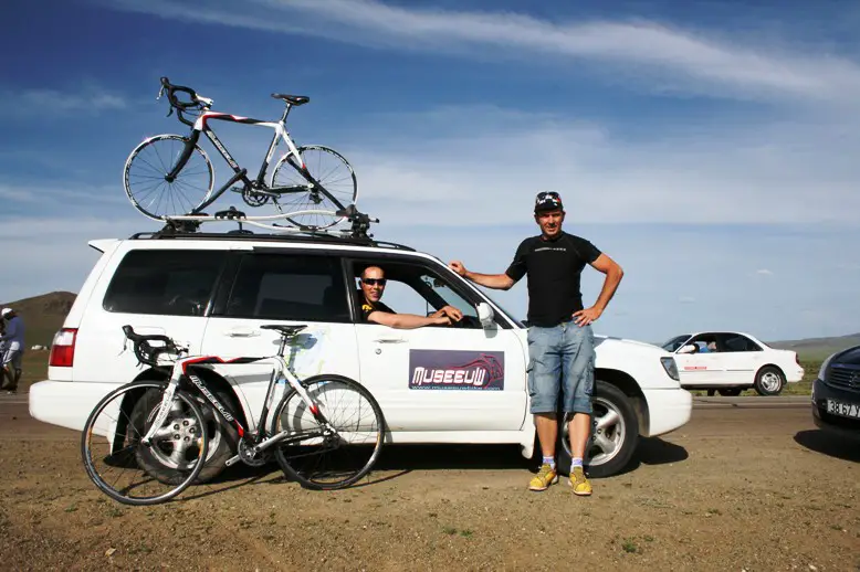 Museeuw, standing, has committed to the support of these young riders. Photo: Courtesy Tom Lanhove