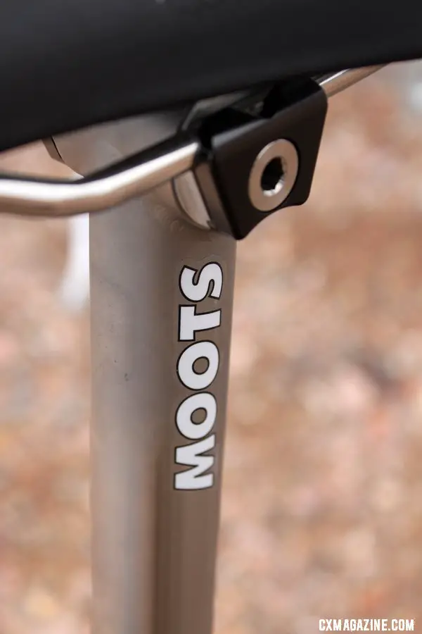 A Moots wouldn\'t be complete without a Moots titanium stem or seatpost. © Cyclocross Magazine