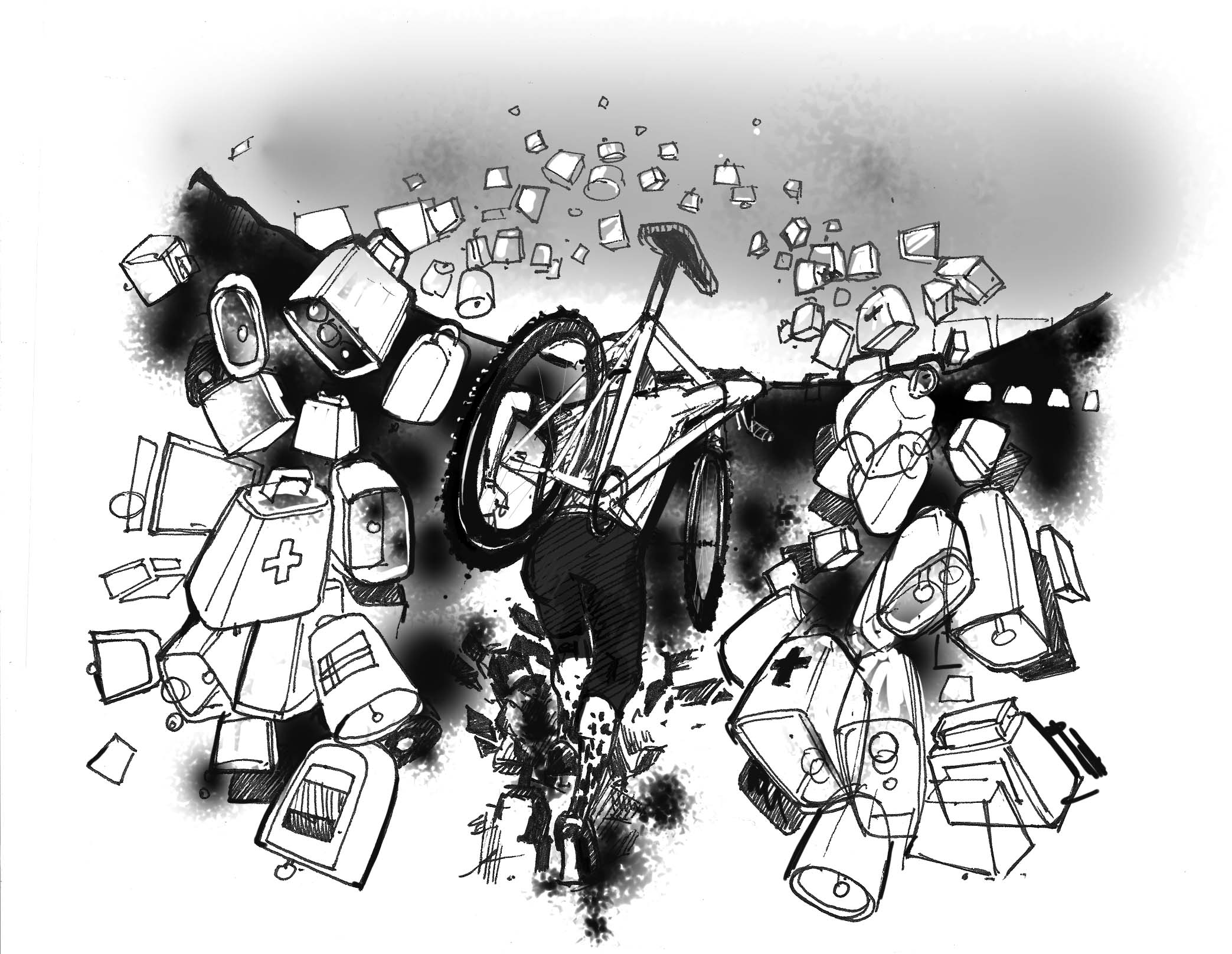 A flurry of cowbells! Illustration © Sean Horita A flurry of cowbells! Illustration © Sean Horita