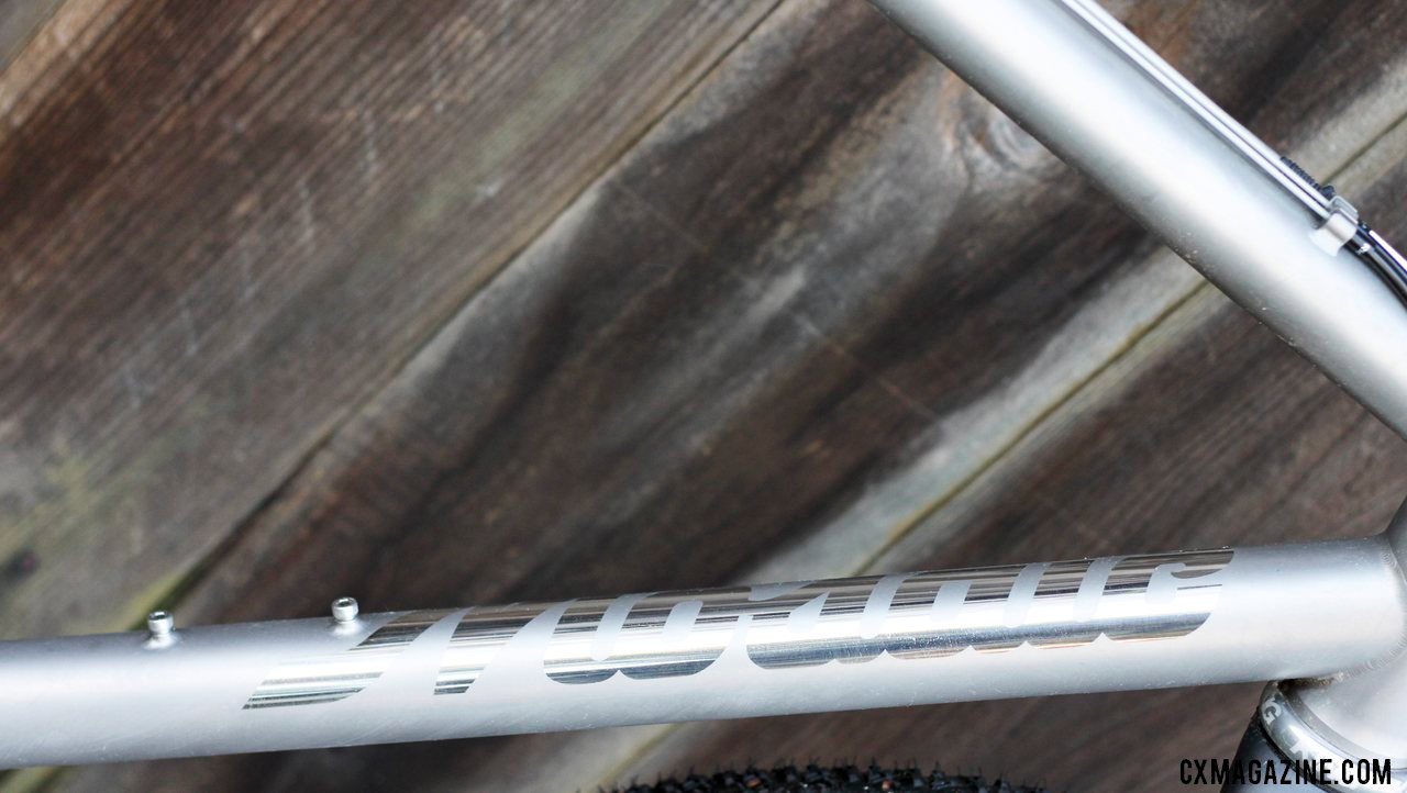 Polished Mosaic logo stands out, and looks elegant. @ Cyclocross Magazine