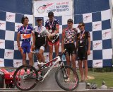 The Elite men's podium, with plenty of 'crossers © Amy Dykema