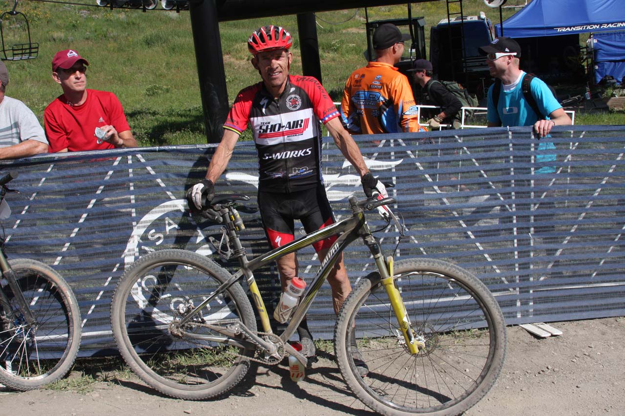 Ned Overend and his race winning singlespeed © Amy Dykema