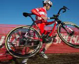 Tobin Ortenblad sets the pace during the first lap of Saturday's elite men's race. © Wil Matthews