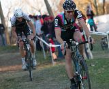 Ryan Trebon gave furious chase to catch and pass Jeremy Powers during the final lap on Sunday, but a spill just 300 meters from the finish allowed Powers to claim the win. © Wil Matthews