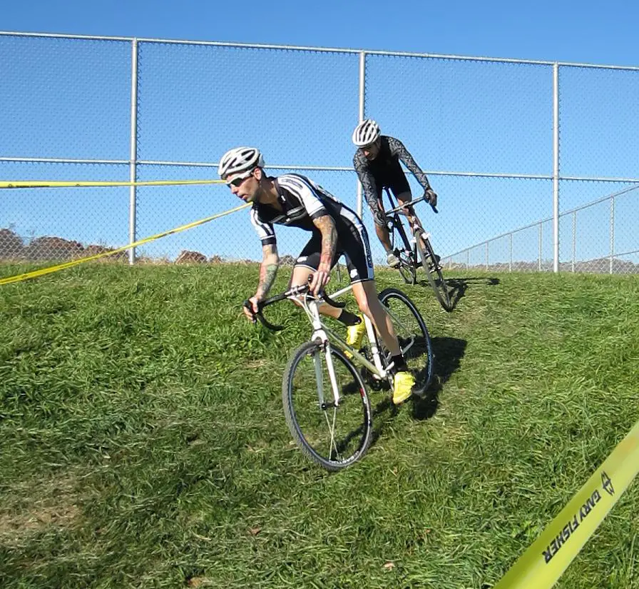 Rothmeyer and Vanderberg duke it out just off the podium. © Keith Hower