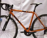 Caletti displayed two cyclocross bikes, one 