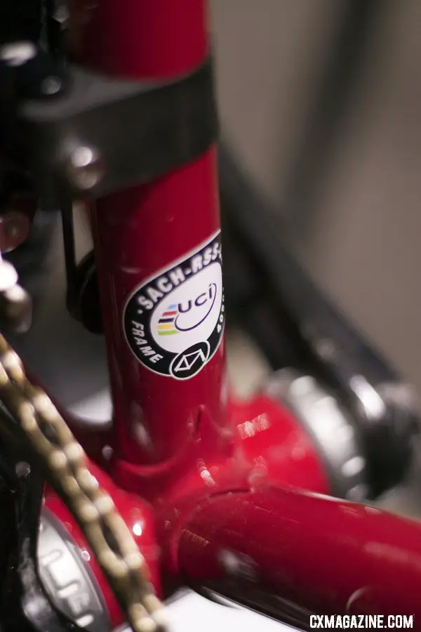 Sachs was one of the first custom frame builders to get UCI approval on his cyclocross frame. ©Cyclocross Magazine