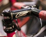 Sachs is one of the few framebuilders to still use 1" steerer. The Zipp Service Course stem utilizes a shim. ©Cyclocross Magazine