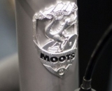 No sticker here - the Moots PsychloX RSL has an intricate head badge, made in the USA of course. ©Kevin White