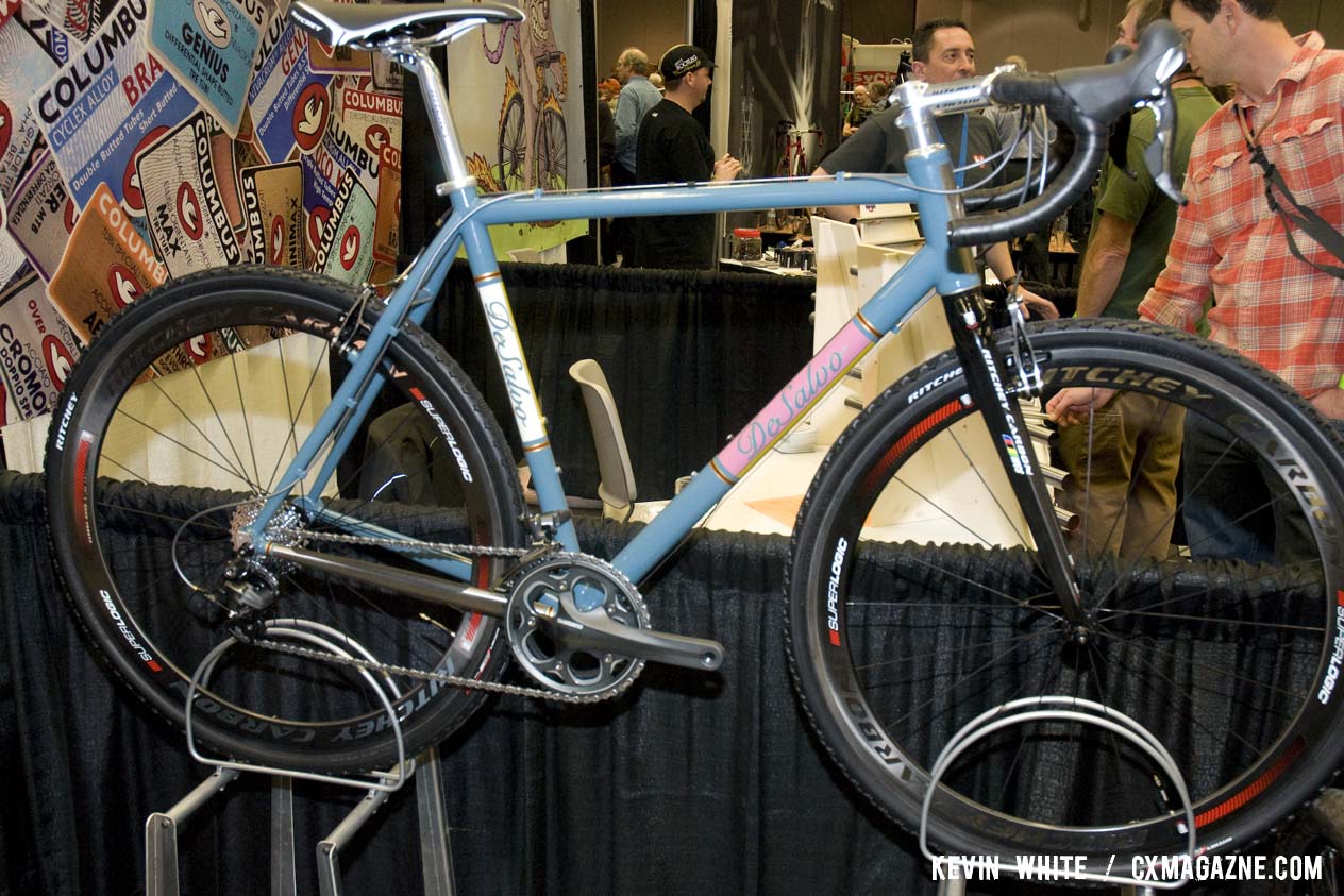 The DeSalvo’s titanium cyclocross bike featured at NAHBS displayed Shimano’s CX-70 cyclocross group and a number of Ritchey components. © Kevin White