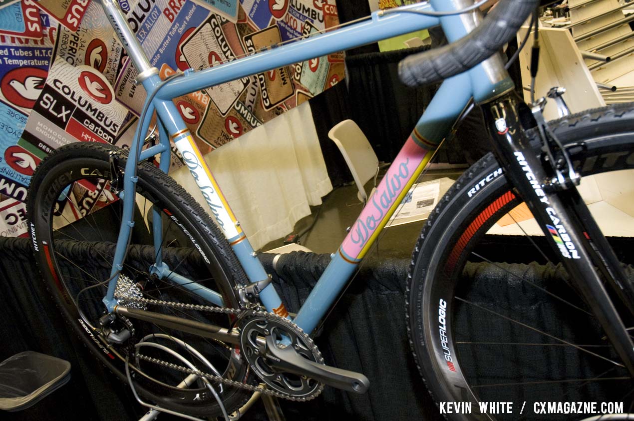 DeSalvo brought a custom titanium cyclocross bike to NAHBS, and said that titanium orders have surpassed requests for steel in recent years. © Kevin White