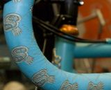 Some of the final touches to the show bike include custom matching bar tape. © Kevin White