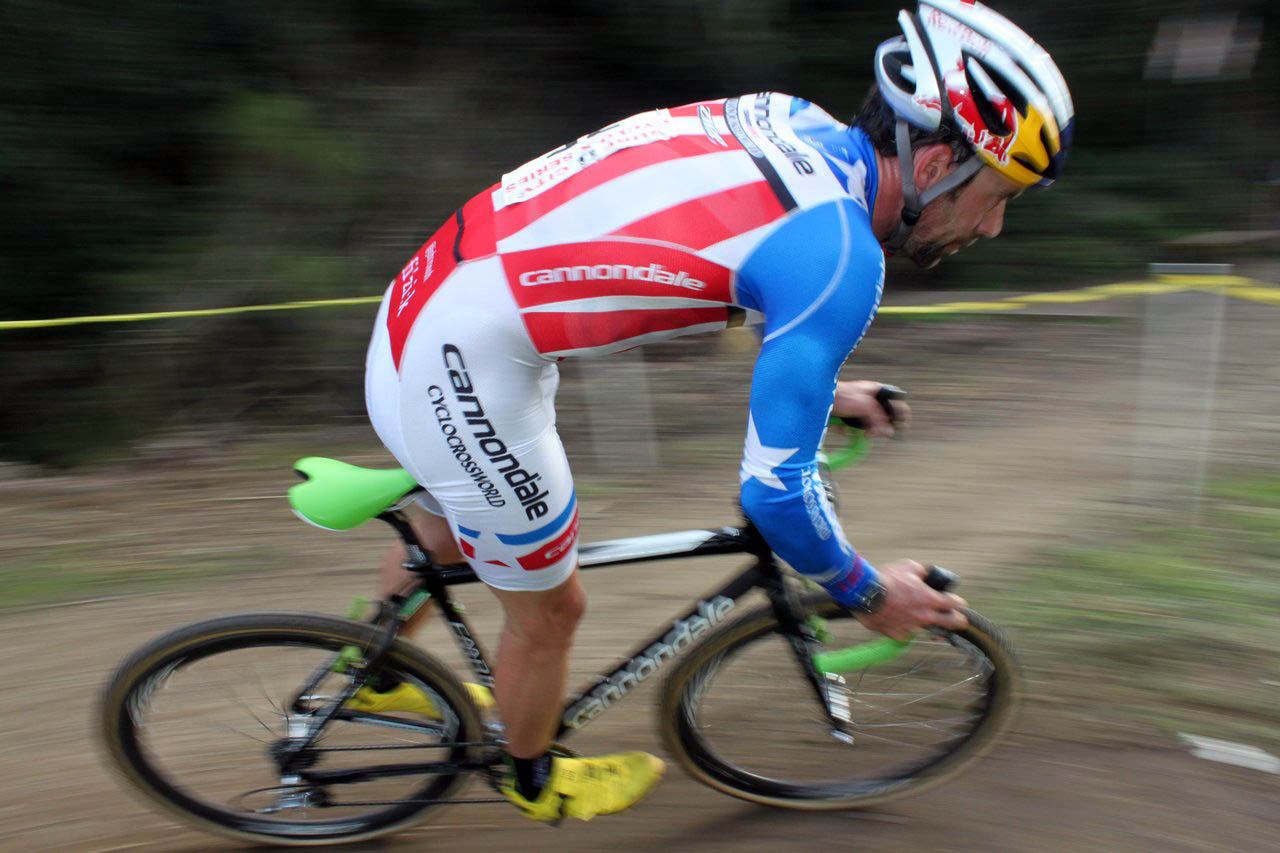 Tim Johnson\'s skinsuit, side view. Surf City Finale, Aptos High, 2010 ? Cyclocross Magazine