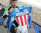 Tim Johnson unveils his new National Championship kit at the Surf City Finale, Aptos High, 2010 ? Cyclocross Magazine