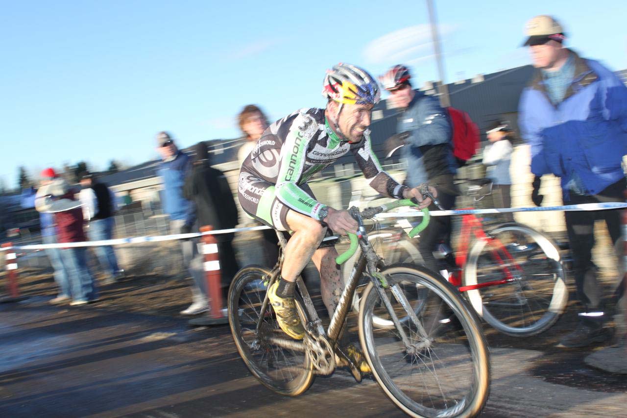 Johnson looked like he was suffering on the front alone. ? Cyclocross Magazine