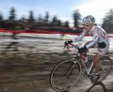 Amy Dombroski chased Compton but faded to third. ? Cyclocross Magazine