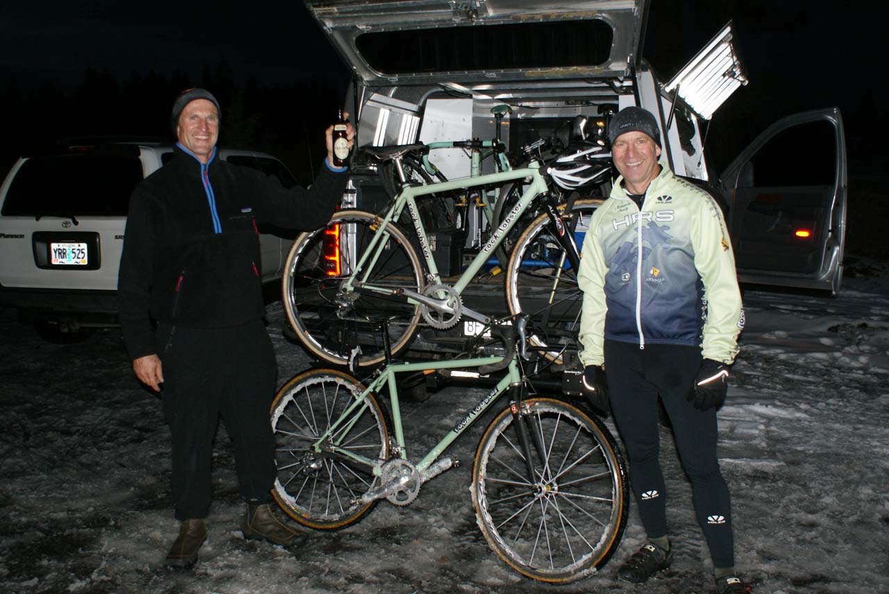 These guys drove all day from Santa Cruz to check the course out Tuesday eve ©Kenton Berg