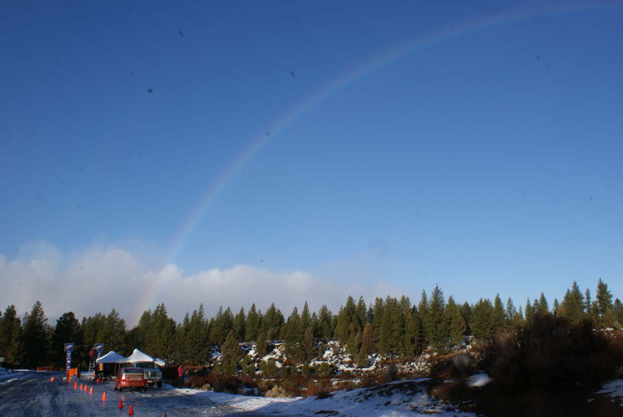 Don't let the rainbow fool you - the course isn't quite paradise yet! ©Kenton Berg