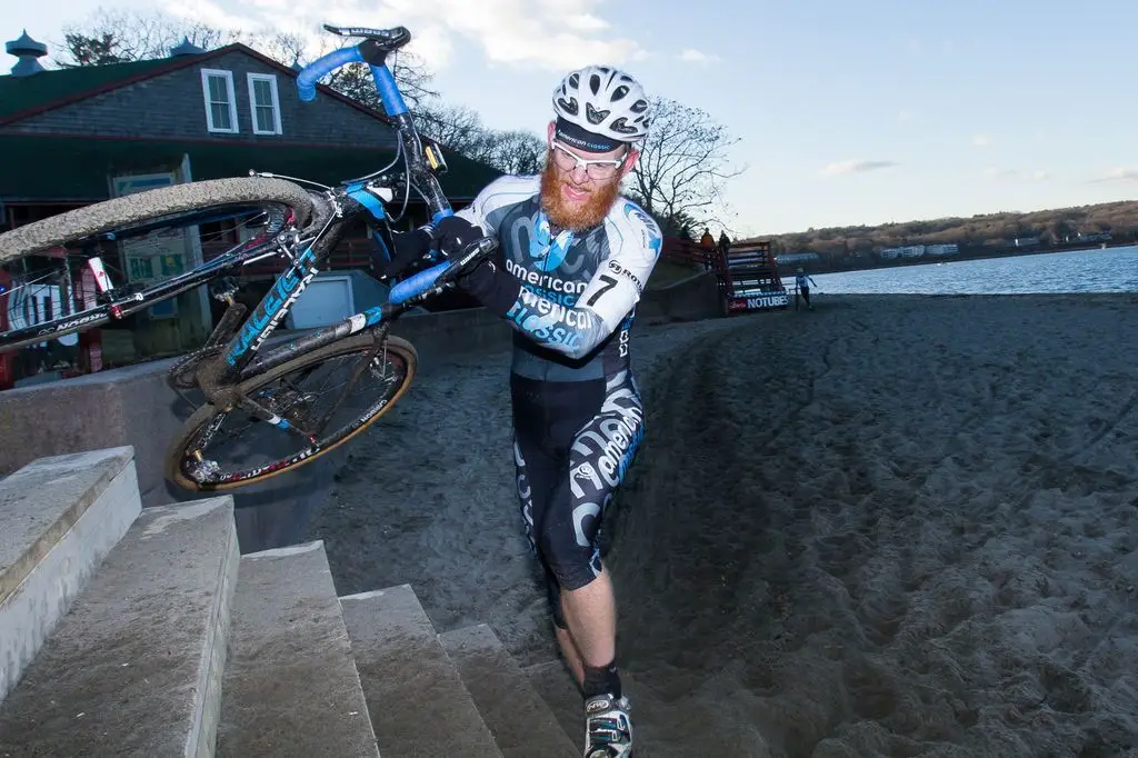 Robert Marion (American Classic) exiting the beach. © Todd Prekaski