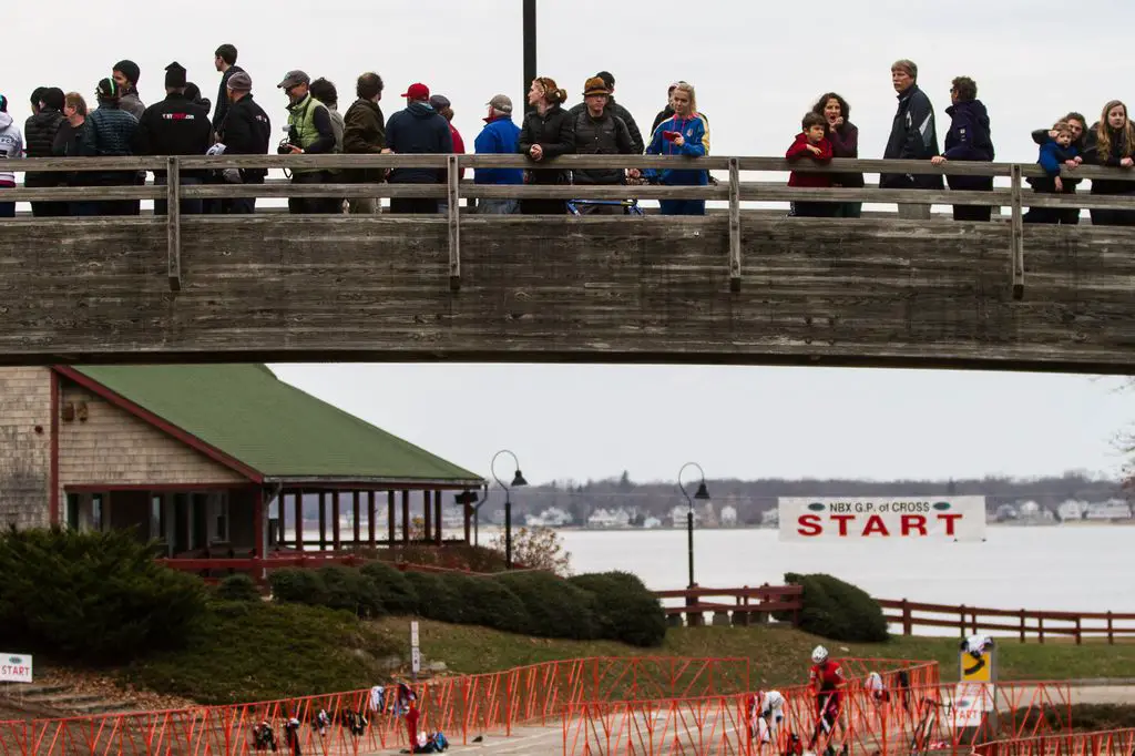 Spectators gathered to await the exciting conclusion of the race. © Todd Prekaski
