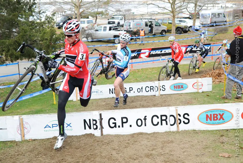 Dyland McNicholas leads through the hurdles. ©Natalia Boltukhova | Pedal Power Photography