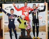 Sunday's podium (L to R)Luke Keough, Christian Heule (and kids), Jamey Driscoll. ©Natalia Boltukhova | Pedal Power Photography