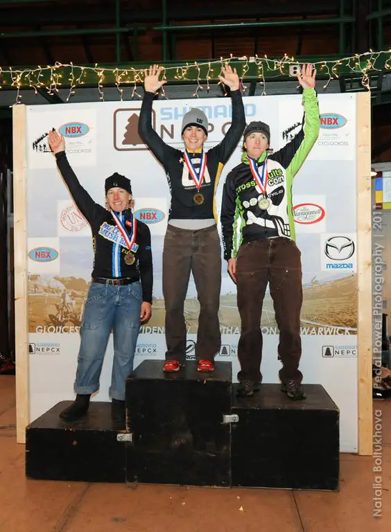 Sunday\'s podium (L to R): Laura Van Gilder, Andrea Smith, Sally Annis. © Natalia Boltukhova | Pedal Power Photography