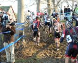 The scrum exiting the sand. © Natalia Boltukhova | Pedal Power Photography