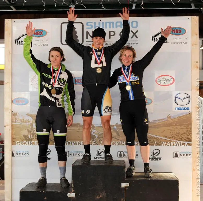 The women\'s podium (L to R) Annis, Smith, Van Gilder. © Natalia Boltukhova | Pedal Power Photography