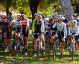 The tension runs high as the Elite women toe the line for the start of their race. ©Dave Sheek