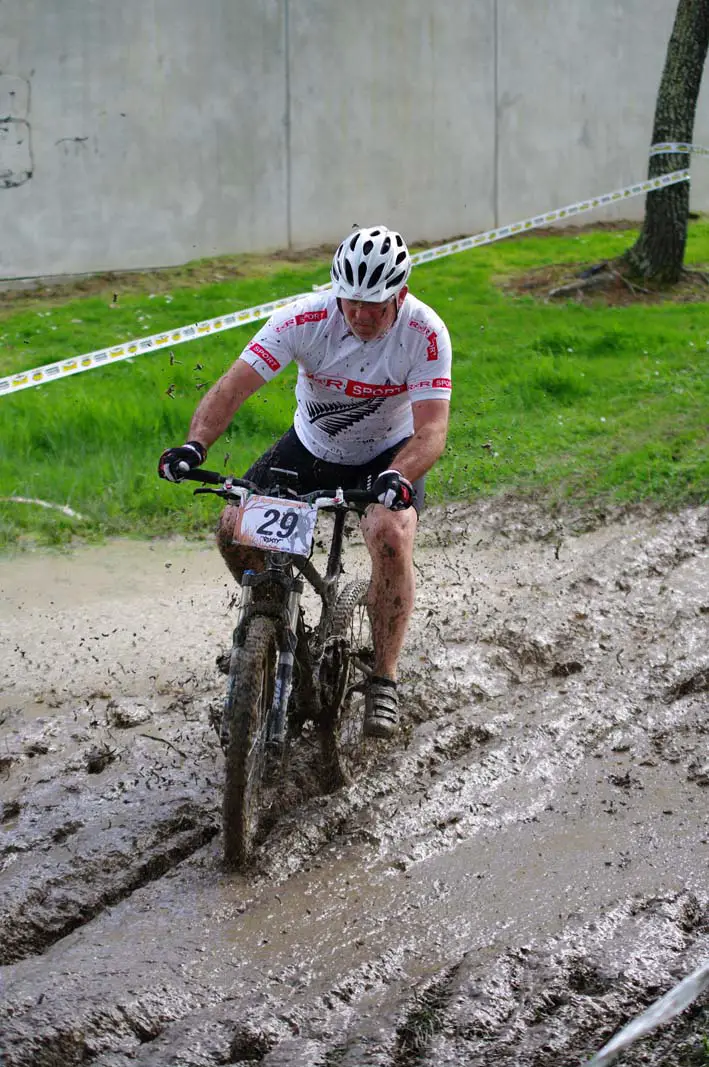 Russell Stark in the "Rhino Pit."  by Greg Gibb