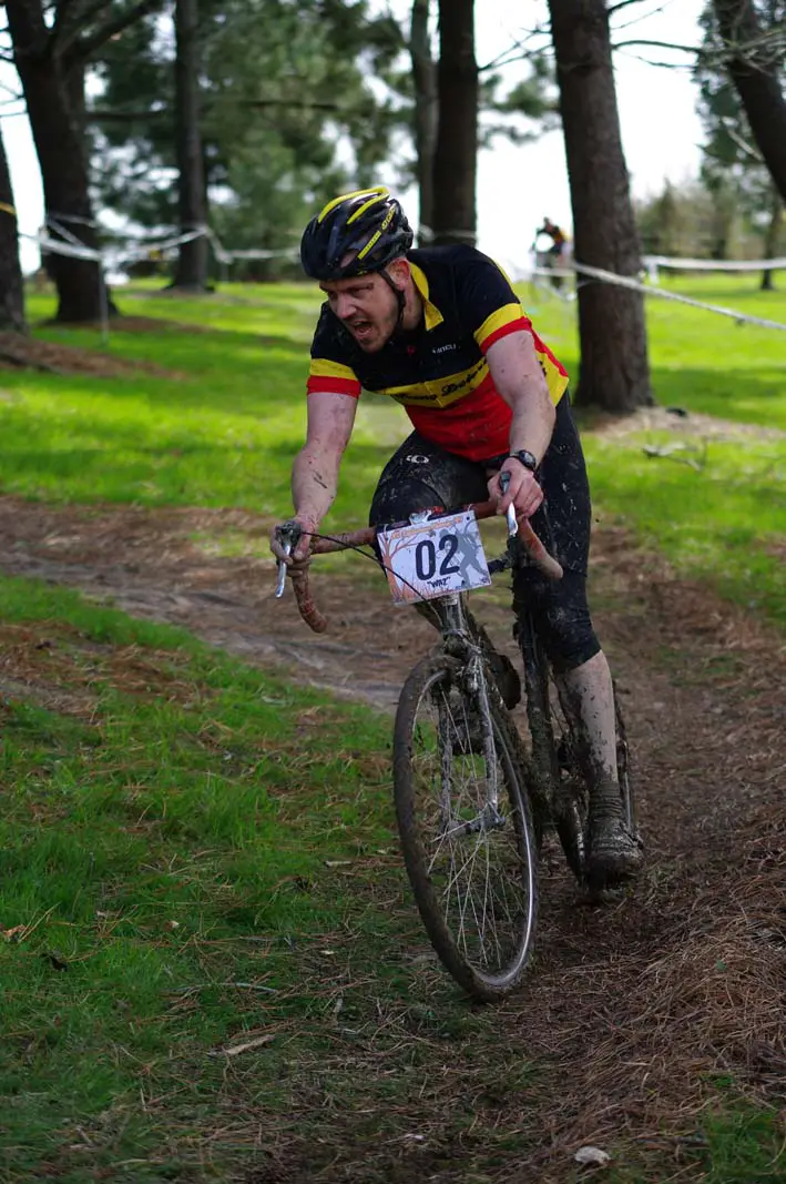 Warwick Mills, the organizer of the event brings his game face. by Greg Gibb