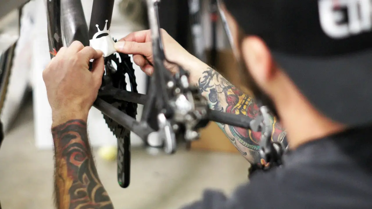 The making of the bikes: Duke met with Alchemy a month ago to discuss her needs. © Alchemy Bicycle Company