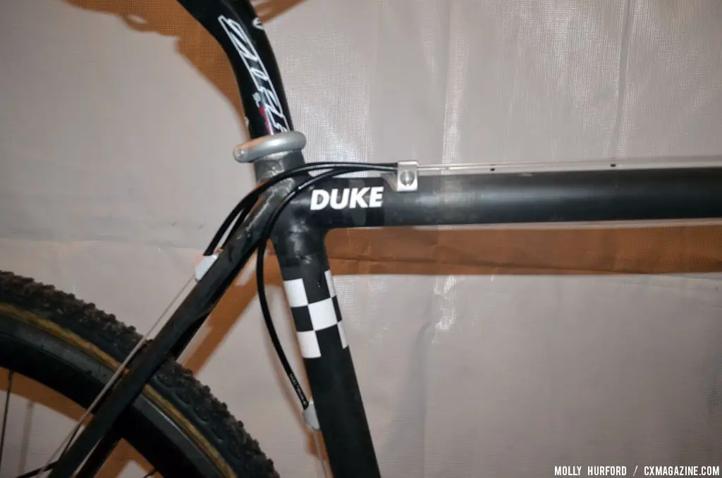 Duke\'s seatpost is a ZIPP SL Speed Carbon Seatpost with 20 Degree Setback . © Cyclocross Magazine