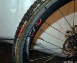 Zipp doesn't have a disc wheelset yet, so they built this: SRAM Rise 60 Hub / ZIPP 303 Firecrest Tubular Rim (Black Box). © Cyclocross Magazine