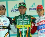 The podium with (from L. to R. ): Niels Albert, Sven Nys and Kevin Pauwels. © Bart Hazen