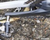 Niels Albert ops for the discontinued Shimano XTR M970 SPD pedals for less shoe/pedal interferance problems with mud. © Cyclocross Magazine