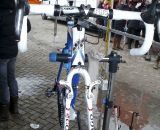 Niels Albert's Colnago Prestige is almost just a frame change, as his Di2 levers, TRP CR950 brakes and PRO Vibe cockpit remain the same. ©Cyclocross Magazine Niels Albert's Colnago Prestige is almost just a frame change, as his Di2 levers, TRP CR950 brakes and PRO Vibe cockpit remain the same. ©Cyclocross Magazine