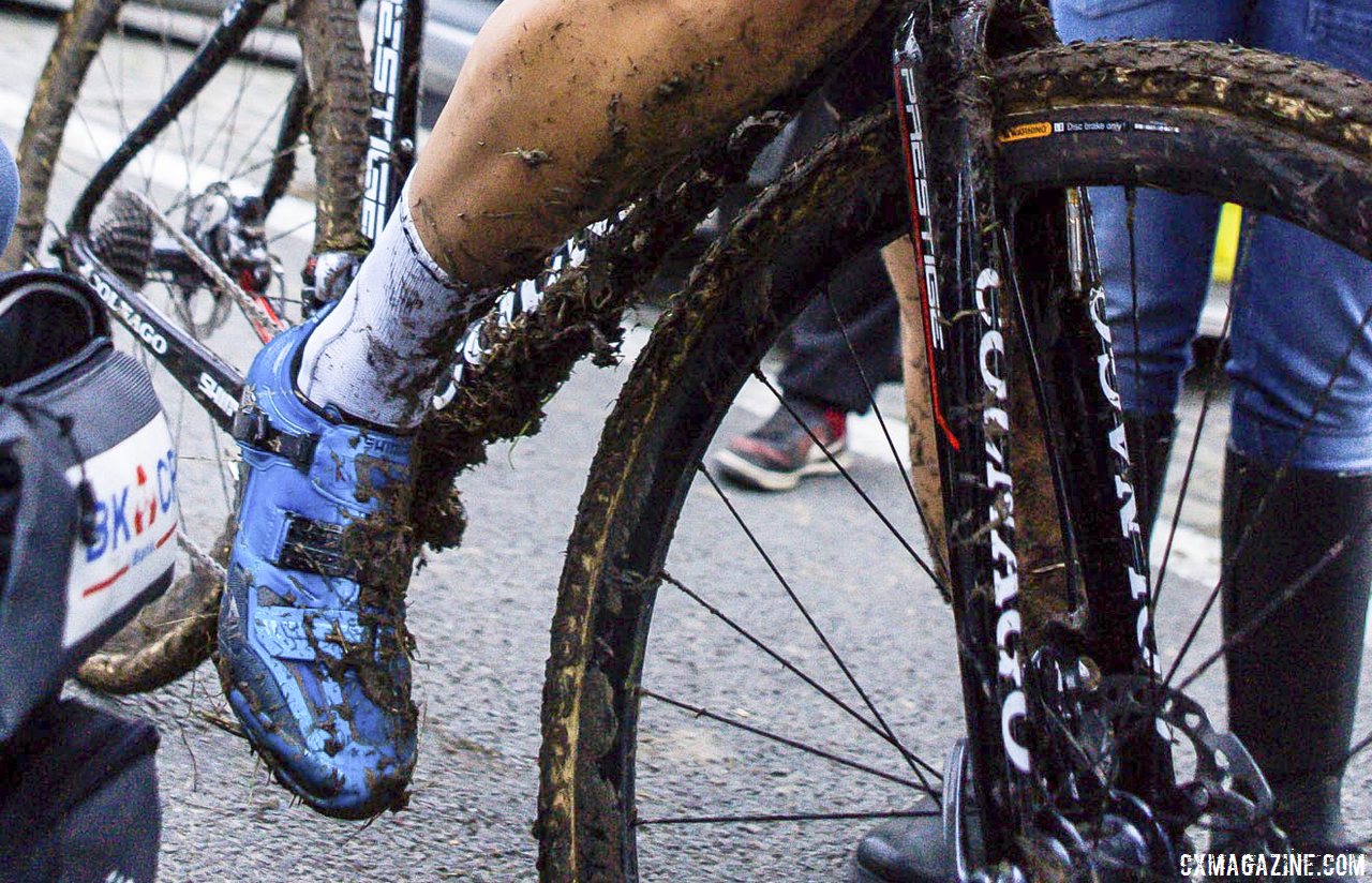 Niels Albert\'s disc brake-equipped Colnago Prestige at the 2013 Koppenbergcross. © Cyclocross Magazine