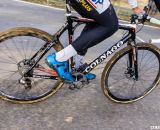 Niels Albert with Shimano disc brakes at the 2013 Koppenbergcross. © Cyclocross Magazine