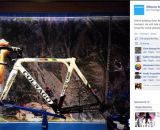 Shimano shows of Sven Nys' adapted disc brake-equipped Colnago Prestige cyclocross bike. 