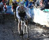 Sven Nys started and finished on cantis but raced disc brakes for half the laps at Hamme-Zogge SuperPrestige cyclocross race. © Cyclocross Magazine