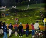 A view of the course- chilly, but the spectators were still out in full force. © Russ Campbell