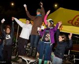 Women's podium, topped by Lynne Bessete. © Russ Campbell